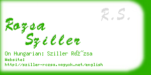 rozsa sziller business card